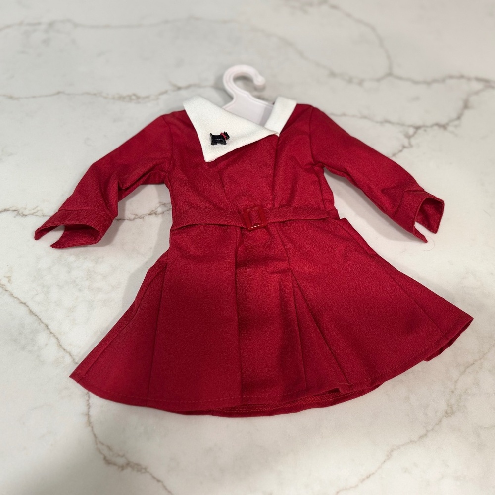 Kit Kittredge Red Holiday Dress (Scottie Dog Collar) – American Girl Retired